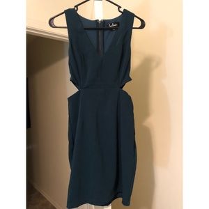 Green Lulu’s cut out bodycon